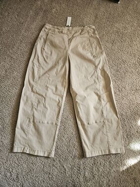 Pilcro Wide-Leg Casual Pants in Beige